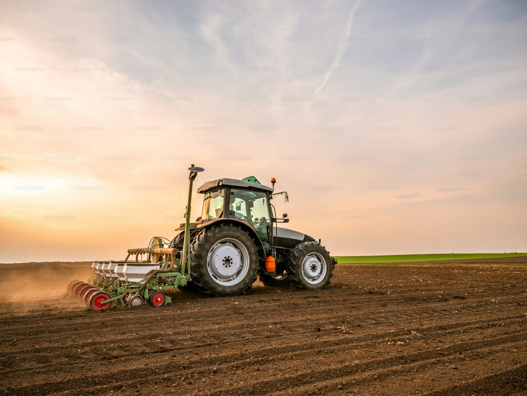Tractor in a field